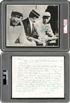 Ty Cobb Signed 8” x 10” Photo from 1st Ever Game with Incredible Lengthy Inscription (PSA/DNA Encapsulated)