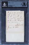 President Abraham Lincoln Signed Civil War Dated Request (Beckett/BAS Encapsulated)