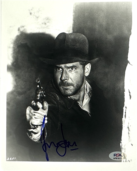 Harrison Ford Signed 8" x 10" B&W Photograph as "Indiana Jones" (PSA/DNA LOA)