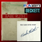 Babe Ruth Impressive Signed Hardcover First Edition "The Babe Ruth Story" Book with MINT 9 Autograph & Excellent Provenance! (PSA/DNA & Beckett/BAS LOAs)