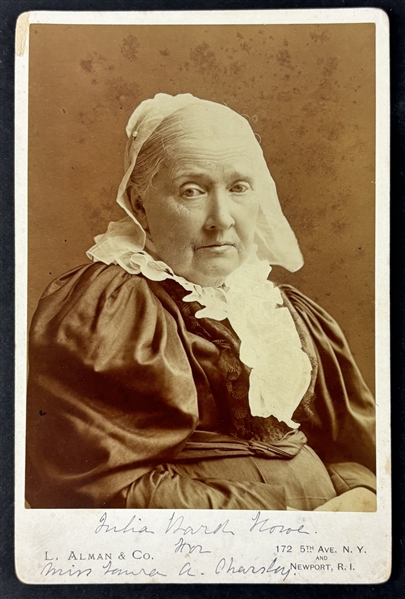 Julia Ward Howe Signed 4.25" x 6.5" Cabinet Card Portrait (PSA/DNA LOA)