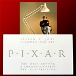 Steve Jobs Personal Business Card as Chariman & CEO of Pixar!