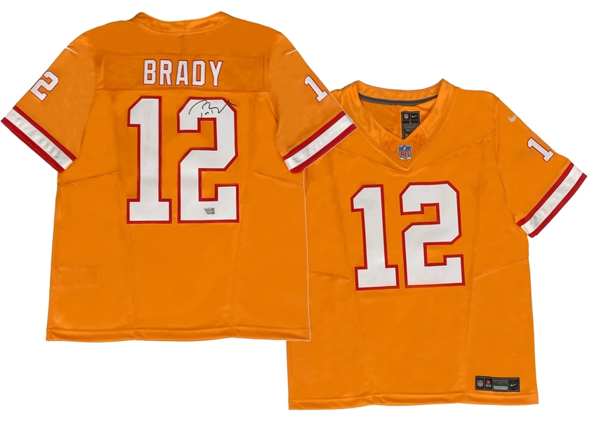 Tom Brady Signed Buccaneers Creamsicle Nike Limited F.U.S.E Jersey (Fanatics)