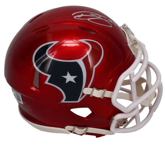 Dalton Schultz Signed Houston Texans Flash Speed Mini Helmet (Beckett/BAS)