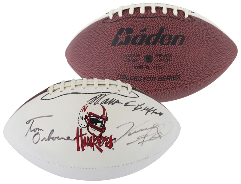 Warren Buffett Rare Signed Nebraska Cornhuskers Logo Model Football (PSA/DNA LOA)