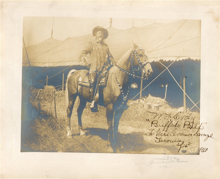 Buffalo Bill (William F. Cody) Spectacular Signed 12" x 9.75" Presentation Photograph (Beckett/BAS LOA)