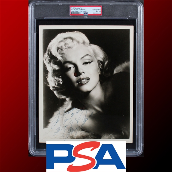 Marilyn Monroe Spectacular Signed 8" x 10" B&W Portrait Photograph with Superb Autograph! (PSA/DNA Encapsulated)