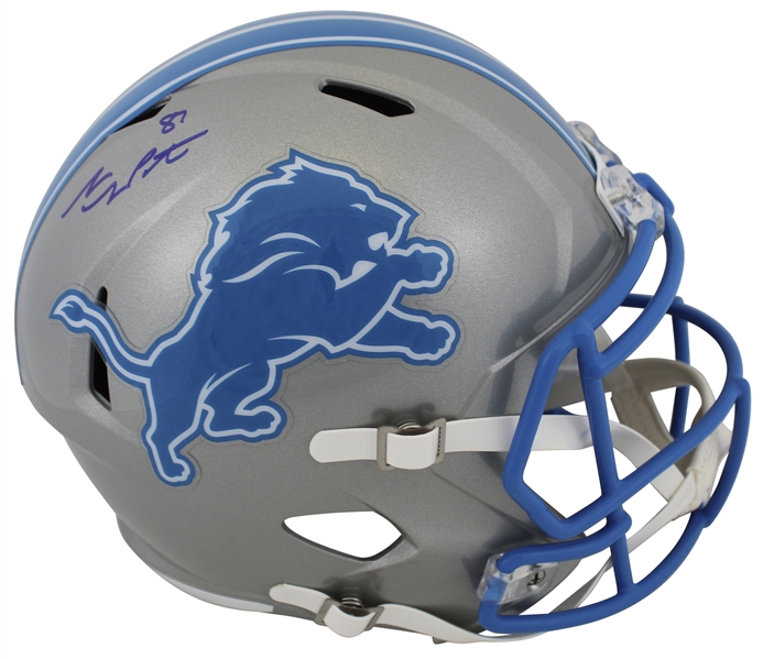 Sam LaPorta Signed Detroit Lions Full Size Speed Helmet (Beckett/BAS Witnessed)