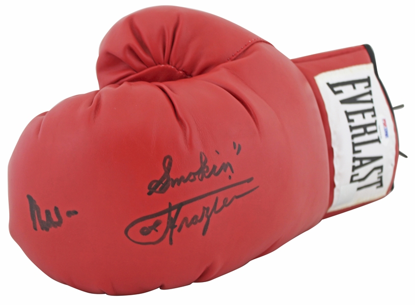 Muhammad Ali & Joe Frazier Dual Signed Everlast Boxing Glove (PSA/DNA LOA)