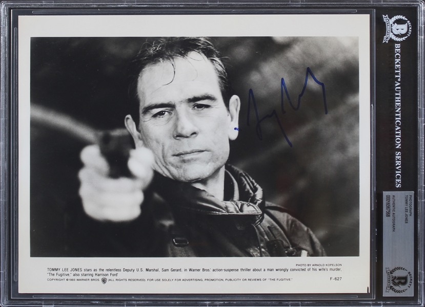 Tommy Lee Jones Signed 8" x 10" Warner Bros Publicity Photo for "The Fugitive" (Beckett/BAS Encapsulated)