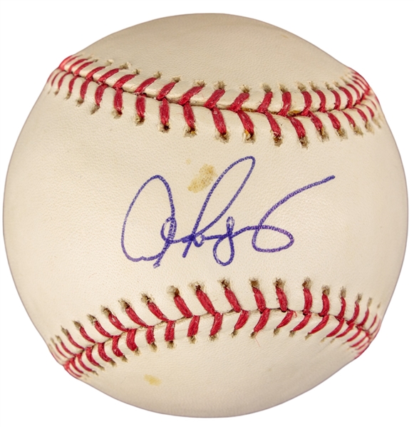 Alex Rodriguez Signed OML Baseball (Steiner)