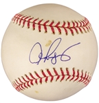 Alex Rodriguez Signed OML Baseball (Steiner)