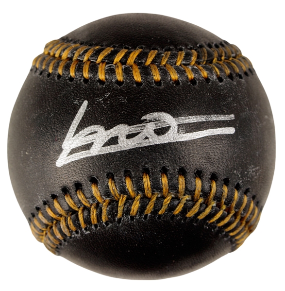 Vladimir Guerrero Jr. Signed Black and Gold Rawlings OML Baseball (JSA)