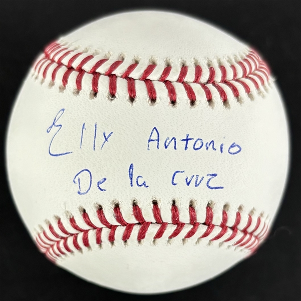 Elly De La Cruz Signed OML Baseball w/ Full Name Autograph (Beckett/BAS Witnessed)