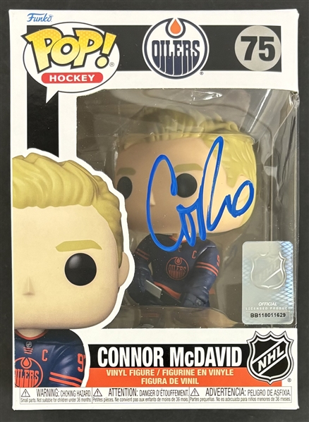 Connor McDavid Signed Oilers Funk Pop! #75 (Beckett/BAS)