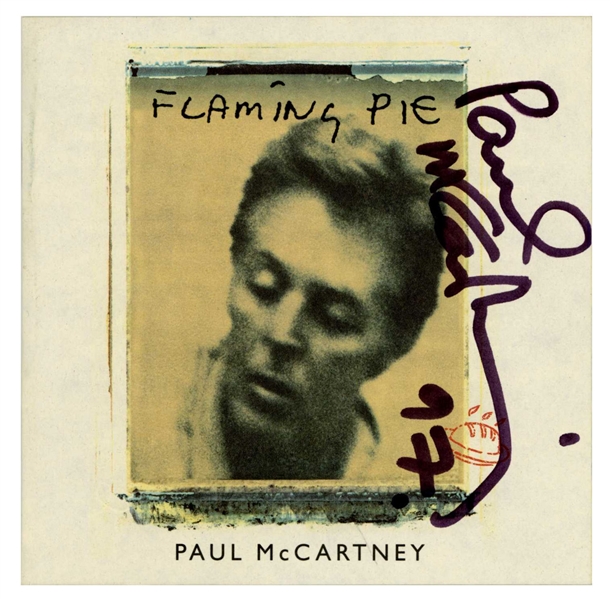 Paul McCartney 1997 Signed "Flaming" CD Booklet (Tracks LTD)(Beckett/BAS) 