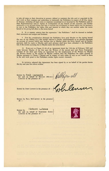 The Beatles: John Lennon & Neil Aspinall 1968 Signed White Album Memorandum "For Cry Baby Cry" (Tracks LTD)(Beckett/BAS)