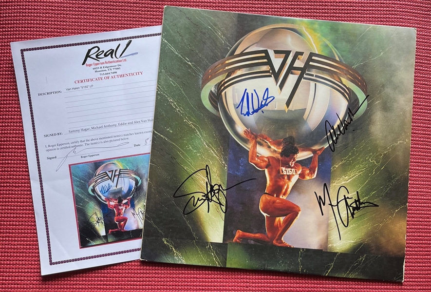 Van Halen Group Signed "5150" Album Cover (4 Sigs)(Epperson/REAL LOA)