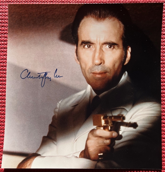 Christopher Lee Signed 8" x 8" Man with the Golden Gun Photo (PSA/DNA)