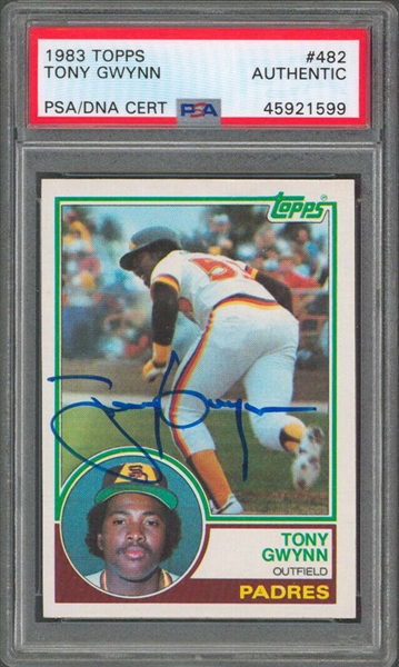 Tony Gwynn Signed 1983 Topps Rookie Card (PSA/DNA Encapsulated)