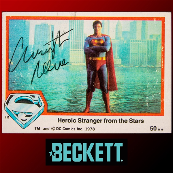 Christopher Reeve Signed 1978 Superman #50 Trading Card (Beckett/BAS LOA)