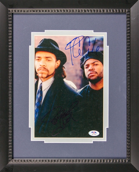 Ice Cube & Ice-T Dual-Signed 8" x 10" Photo in Framed Display (PSA/DNA)