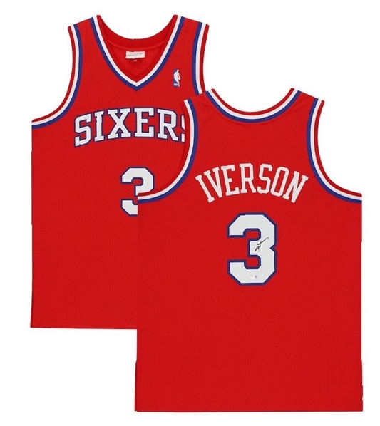 Allen Iverson Signed Philadelphia 76ers Authentic Red Jersey (Fanatics)