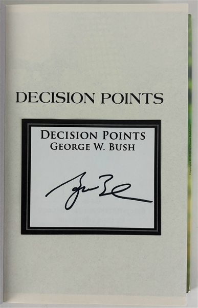 George Bush Signed "Decision Points" Hardcover Book (Third Party Guaranteed)