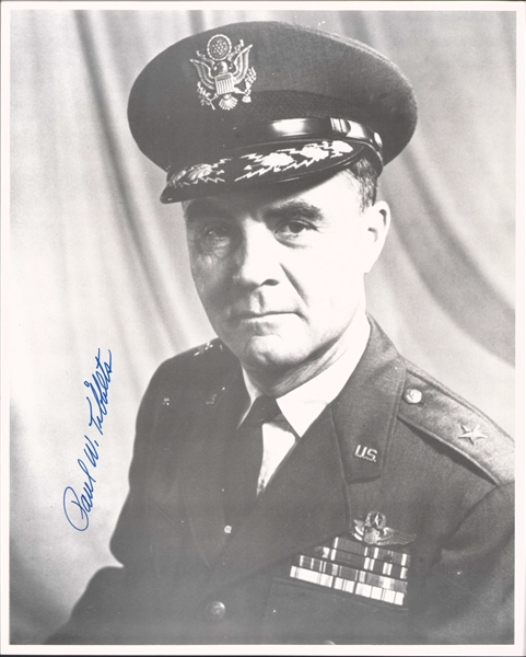 WWII: Gen. Paul Tibbets Signed 8" x 10" Black and White Photo (Beckett/BAS)