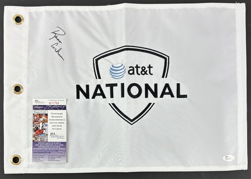 Russ Cochran Signed Pin Flag (JSA COA)