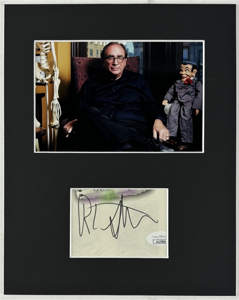 Author R.L. Stine Signed Book Page in 8" x 10" Matted Display (JSA)