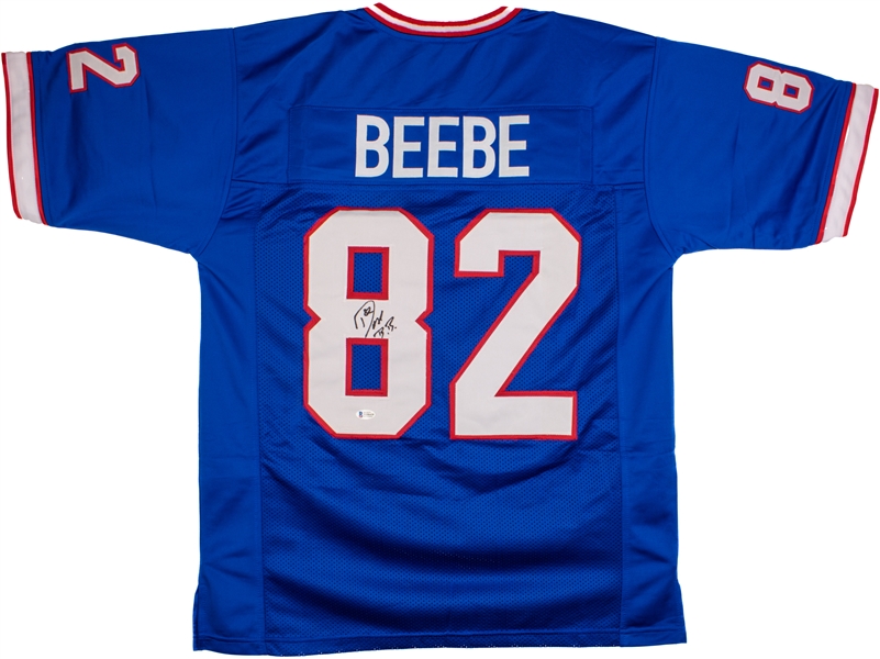 Don Beebe Signed Blue Prostyle Jersey (Beckett/BAS)