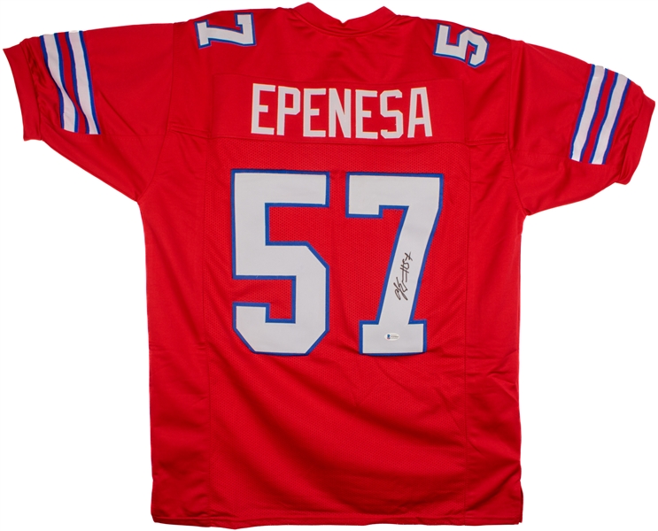 A.J. Epenesa Signed Red Prostyle Jersey (Beckett/BAS)