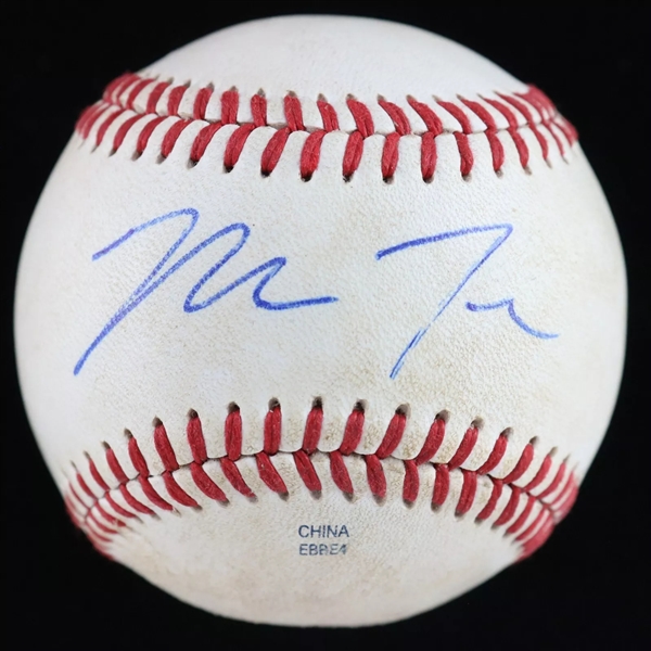 Mike Trout Vintage Pre-Rookie Single A Rancho Cucamonga c. 2010 Signed Official California League Baseball (PSA/DNA)