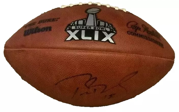 Tom Brady Signed Super Bowl XLIX Official Leather Football (Third Party Guaranteed)