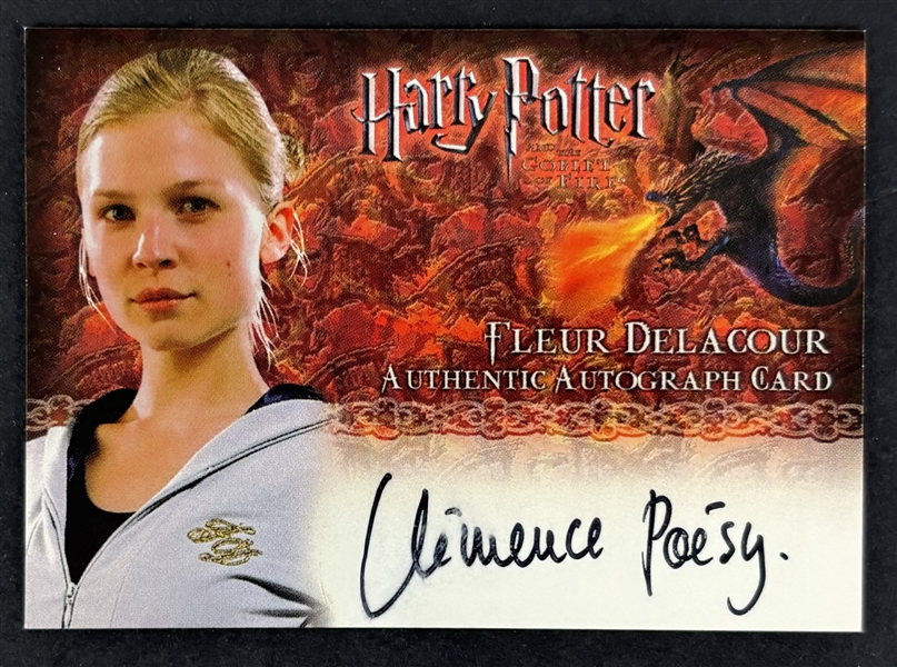 Harry Potter: Clemence Poesy Signed Fleur Delacour Goblet of Fire Card (TPA Guaranteed)