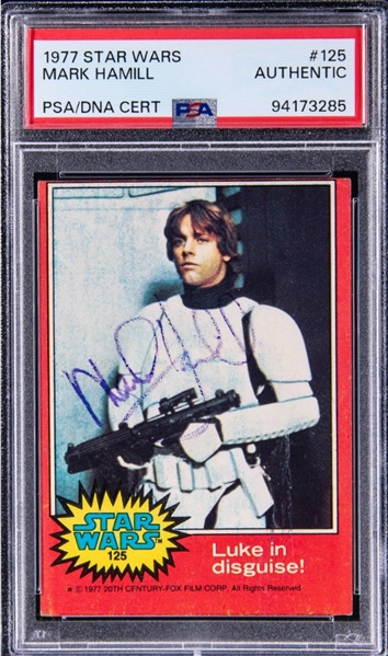 Mark Hamill Signed 1977 Star Wars Luke in Disguise! - PSA POP 4 (PSA/DNA Encapsulated)