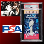 Joe Namath Rare Signed Original Super Bowl III Yellow $12 Ticket Stub Variation (PSA/DNA 1.5 - Auto NM-MT 8 - POP 5!)