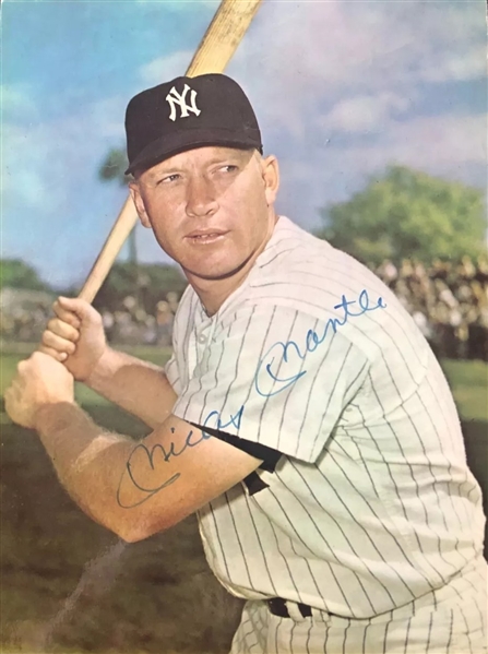 Mickey Mantle Signed 8" x 10" Color NY Yankees Photograph (Third Party Guaranteed)