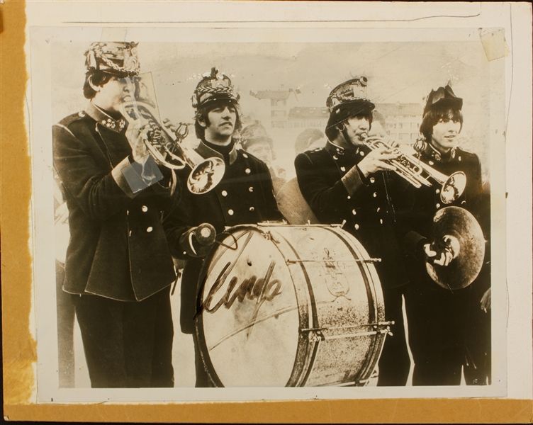 The Beatles: Ringo Starr Signed c. 1960 Glossy Original 8" x 10" Photograph w/ All Four Members! (Third Party Guaranteed)