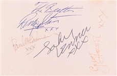 The Beatles Ultra-Rare Cavern Club-Era c. 1963 Group Signed 7" x 4.5" Album Page w/ All Four Members! (Third Party Guaranteed)