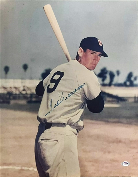 Ted Williams Signed 16" x 20" Color Red Sox Photograph (PSA/DNA)