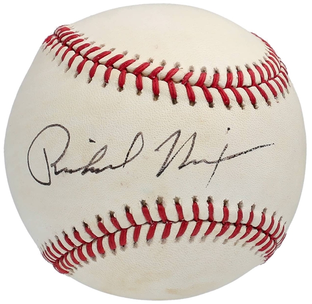 President Richard Nixon Single Signed OAL Baseball - One of the Finest We Have Ever Seen! (PSA/DNA)