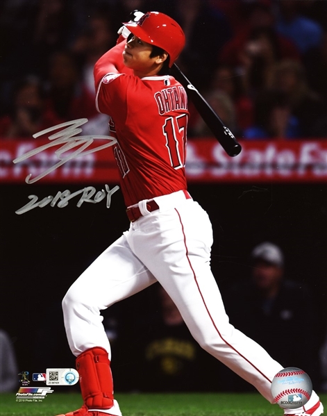 Shohei Ohtani Near-Mint Signed & Inscribed "2018 ROY" Home-Run 8" x 10" Photograph! (MLB)