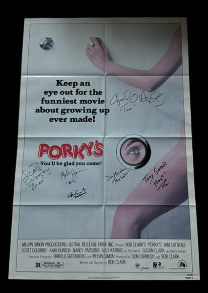 "Porkys" Cast Multi-Signed Original Full-Sized One Sheet Poster (6 Sigs)(Third Party Guaranteed)