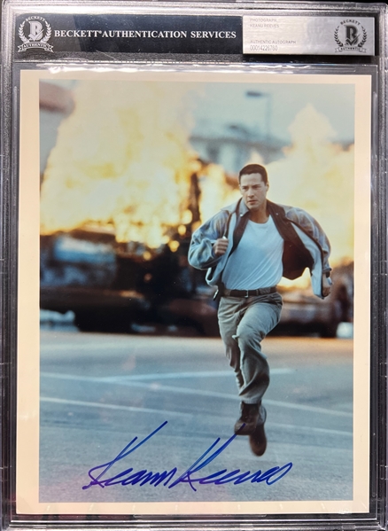 Keanu Reeves Vintage Signed 8" x 10" Speed Movie Photo (Beckett/BAS LOA & Encapsulated)