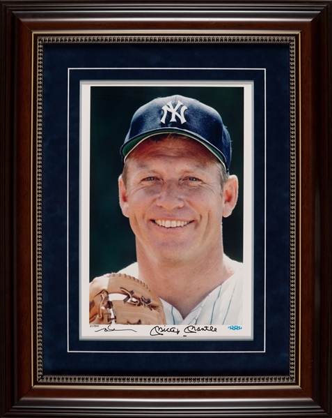 Mickey Mantle signed Neil Leifer Framed Color Photograph # 21 of 500 (UDA) (PSA/DNA)