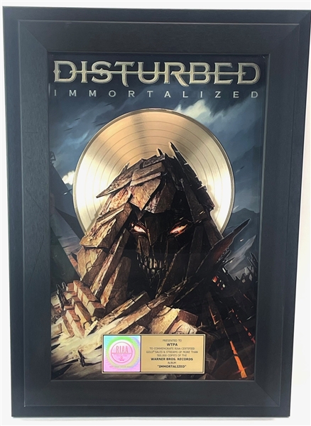 DISTURBED: RIAA Gold Award for "Immortalized"