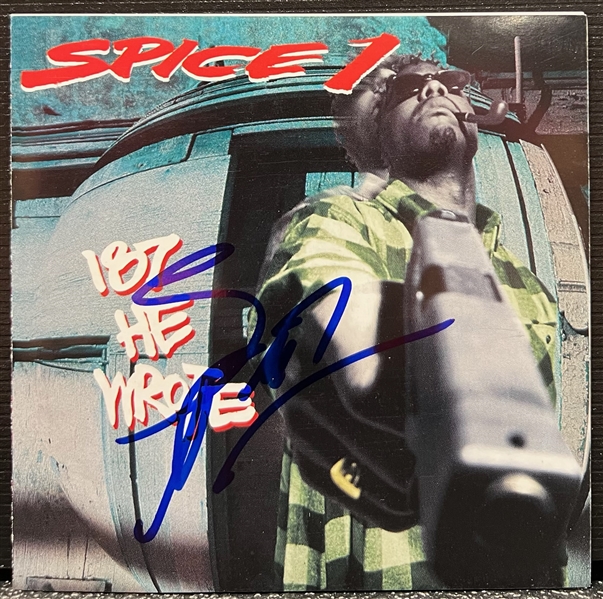 Spice 1 Signed "187 He Wrote" CD Insert (Beckett/BAS LOA)