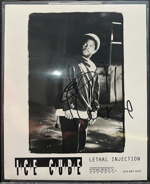 Ice Cube Signed 8" x 10" Lethal Injection Promotional Photo (Beckett/BAS LOA)